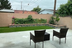 Patio seating.