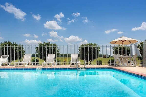 Poolside with Loungers/Umbrellas
