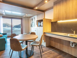Settle into the dining area and enjoy a nice meal.