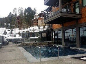 Outdoor Heated Pool Next to the Slopes. Includes a Slide!