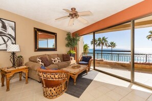 Living room with ocean view