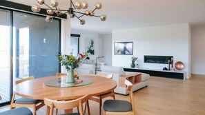 Open plan living and dining area