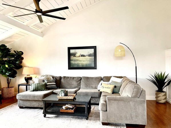 Open and bright living room