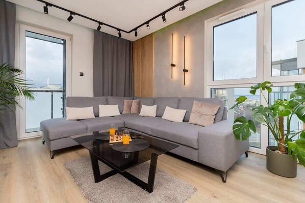 Living room with television