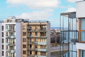 Balcony with a city view