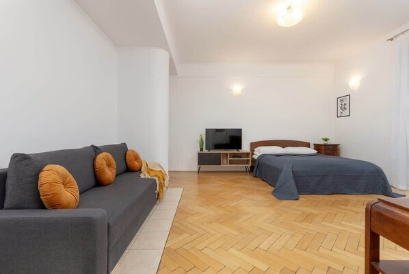 Living area with an exit to the balcony