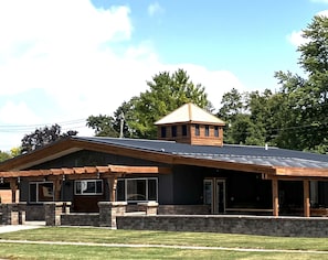 The Cottage on north side of the duplex opens to a large patio.