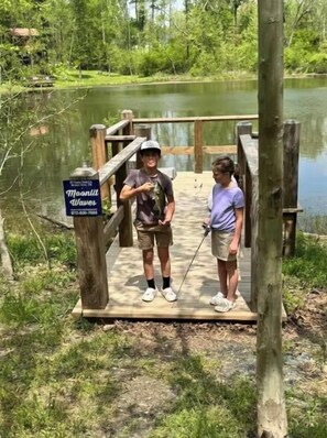 One of our guests caught a large bass!
