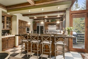 Indoors, Kitchen, Kitchen Island, Dining Room, Dining Table