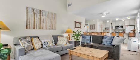 This charming 4-bed condo, located less than a mile from Park City Mountain Resort, is the perfect launchpad for year-round fun in Park City.