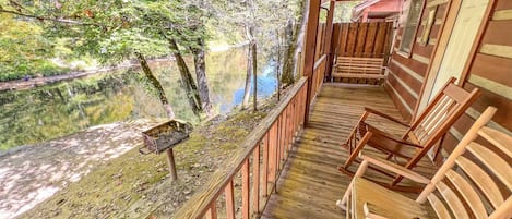 Front Porch overlooking Oconaluftee River