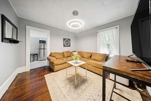 Gather in the front room and enjoy the Smart TV.