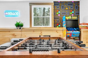 Unleash your inner gamer! Foosball, arcade game & board games!