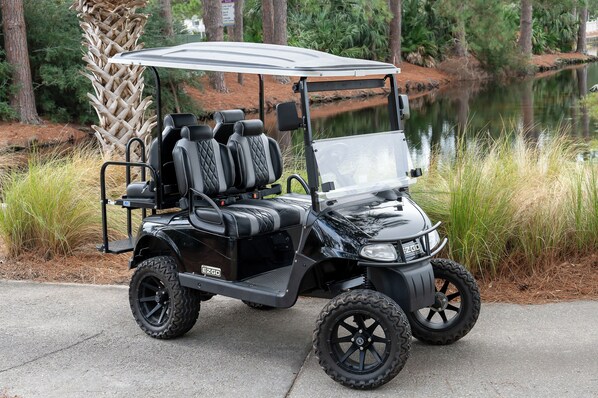 4 seater golf cart with condo!