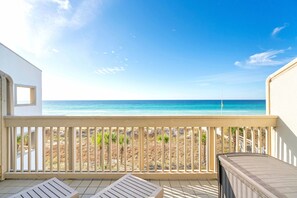 Double patios feature panoramic views of the gulf!