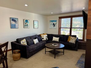 Comfortable couch to relax after those fun days on the trails or slopes.