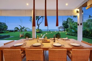 Beachfront dining