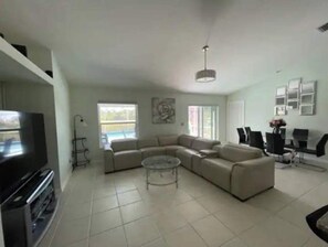 open concept living room