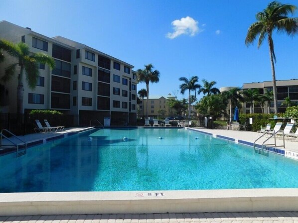 Heated resort style pool