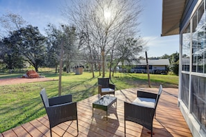 Deck | 9.5 Acres of Land | Horses Welcome