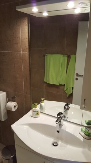 Full bathroom with shower