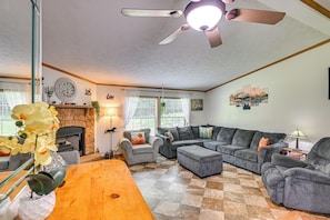 Living Room | Main Floor | Smart TV | Electric Fireplace