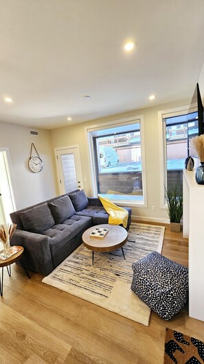 Living Room with a pull out queen sofa bed