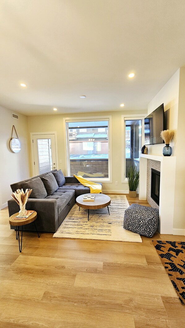 Living Room with a pull out queen sofa bed