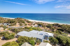 Aerial view from behind property