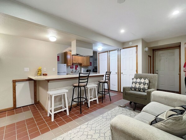 A Home-like Living Room and Dining Area