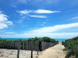 Praia, mergulho, rua da propriedade, verão, paisagem natural.