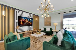 Living Room, 75" Smart TV