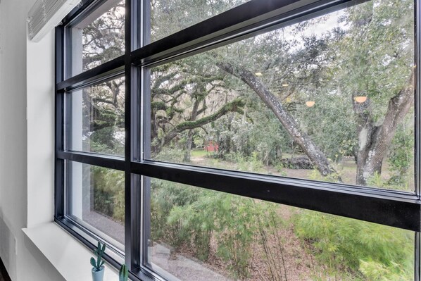 From the second floor, you feel tucked away amongst the beautiful trees!