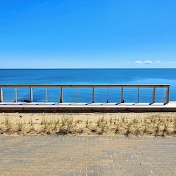 Access to beach stairs just across the way