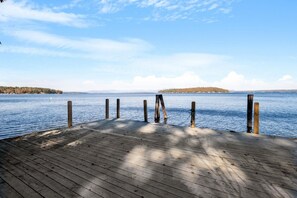 dock overlooking lake with increble views