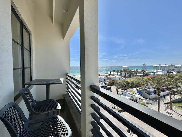 BALCONY OFF SECOND LEVEL WITH SEATING FOR TWO