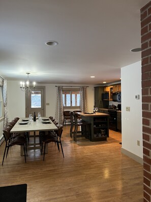 Wide open kitchen and dining room for relaxing, enjoyable dinners.