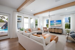 Living Room Overlooking the Private Pool