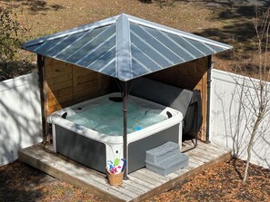 Hot tub during the day