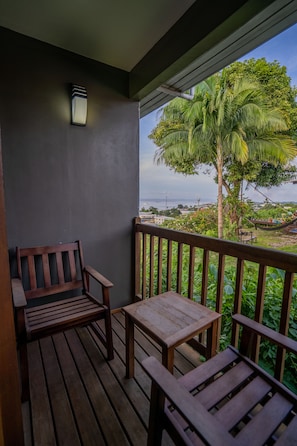 Blick vom Balkon