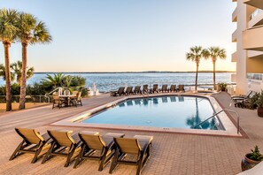 East Pass Pool   overlooking the Destin Pass  