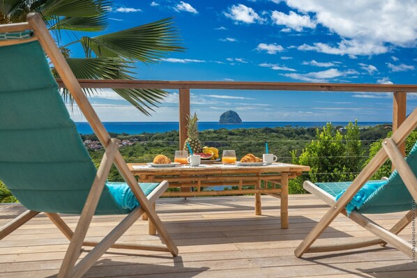 Sea view holiday rental in Martinique