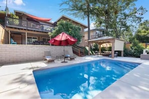 Enjoy a private and comfortable, heated saltwater pool oasis