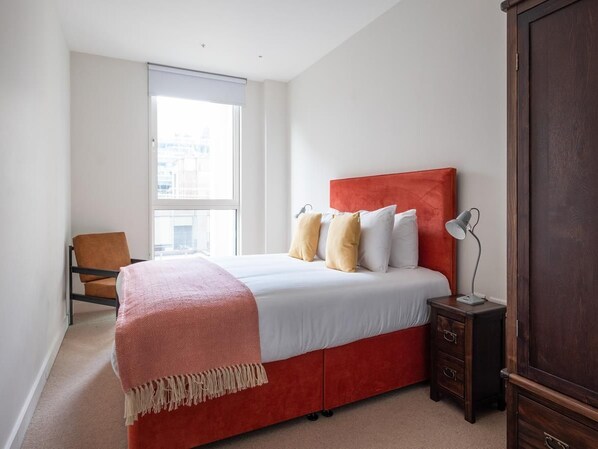 Bedroom with hotel style linen