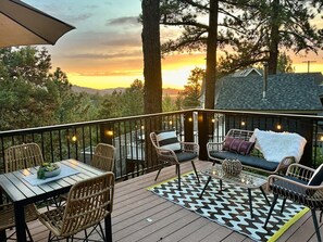 Morning coffee with mountain views — it doesn’t get better than this.