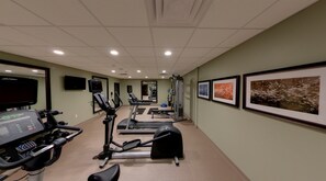 Keep up your fitness routine at the gym.