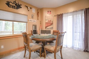 Poker table in the Game Room