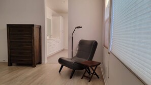 Reading chair in main bedroom. 