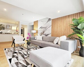 Beautiful living room, modern and designed