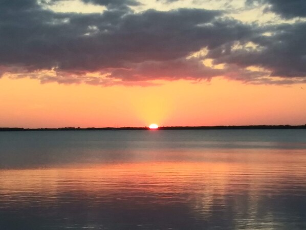 Sunset at the Skyway Bridge South fishing pier 5 minutes away.